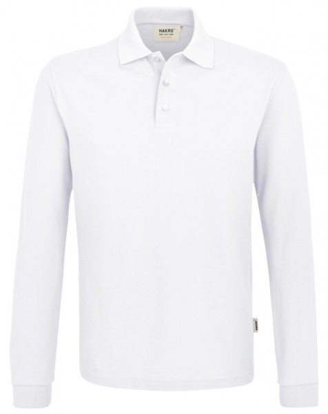 HAKRO-Jobwear, Longsleeve-Poloshirt, Arbeitsshirt, Performance, wei