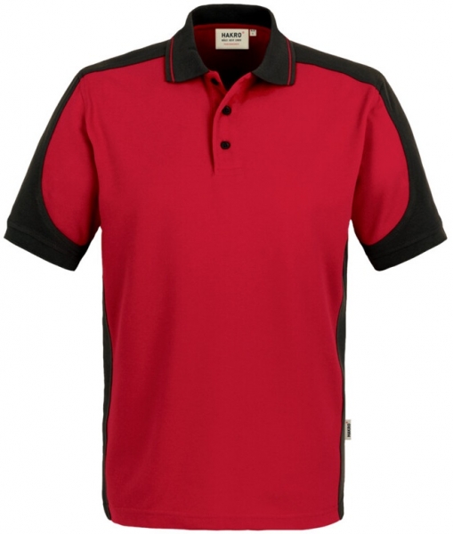 HAKRO-Jobwear, Poloshirt-Contrast, Arbeitsshirt, Performance, rot
