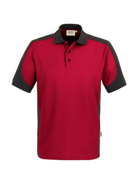 HAKRO-Jobwear, Poloshirt, Arbeitsshirt, Contrast, Performance, 200 g / m, weinrot/anthrazit