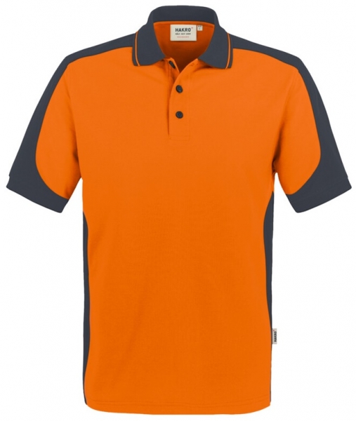 HAKRO-Jobwear, Poloshirt-Contrast, Arbeitsshirt, Performance, orange