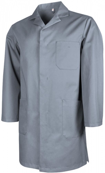 Teamdress-Jobwear-Service, Herren-Arbeits-Mantel, Berufsmantel, Kittel, grau