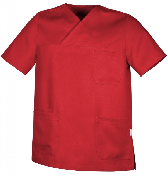 Teamdress-Jobwear.Service. Herren-Schlupfkasack, Arbeits-Berufs-Kasack, rot