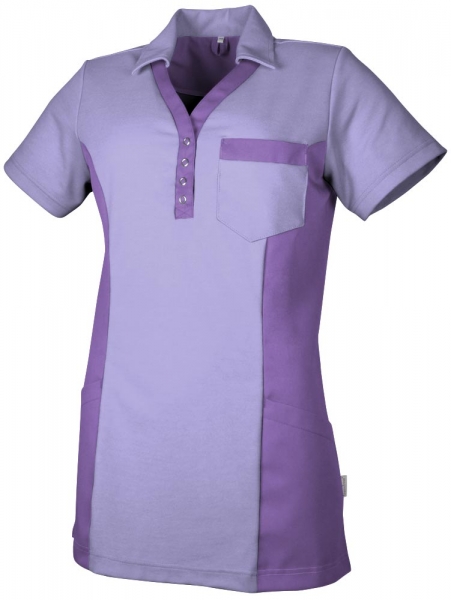 Teamdress-Jobwear-Service, Damen-Polo-Kasack, Arbeits-Berufs-Kasack, mit Brusttasche, lavendel/lila