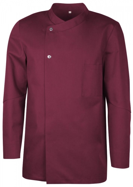 Teamdress-Jobwear-Service, Herren-Kochjacke mit Brusttasche, smokeberry