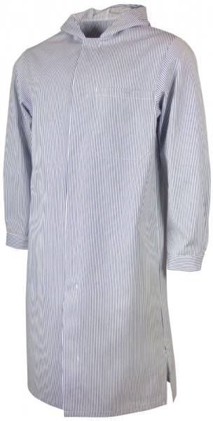 TEAMDRESS-Jobwear, Food-HACCP-Fleischtrger-Kittel, Arbeits-Berufs-Kittel, Mantel, marine gestreift