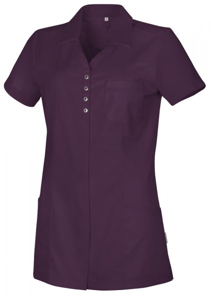 Teamdress-Jobwear-Service, Damenkasack uni mit Piqu, Arbeits-Berufs-Kasack, cassis