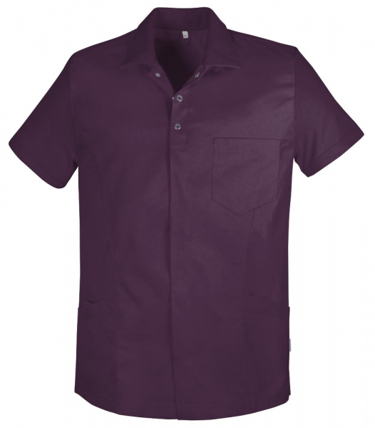 Teamdress-Jobwear-Service, Herrenkasack uni mit Piqu, Arbeits-Berufs-Kasack, cassis