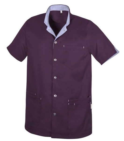 Teamdress-Jobwear-Service, Herrenkasack, Tencel, Arbeits-Berufs-Kasack, cassis/lavendel