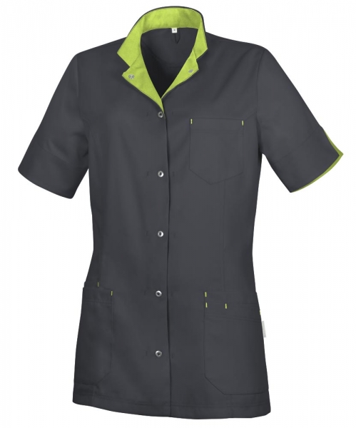 Teamdress-Jobwear-Service, Damenkasack, Tencel, Arbeits-Berufs-Kasack, anthrazit/anisgrn