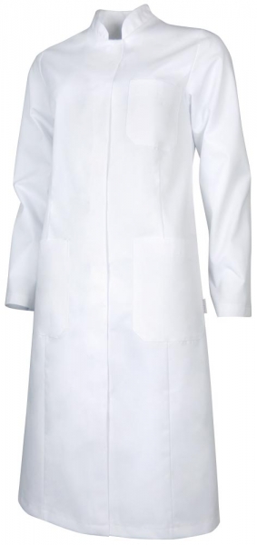 Teamdress-Jobwear-Service, Damen-Arbeits-Mantel, Berufsmantel, Kittel, Arztkittel, Stehkragen, wei