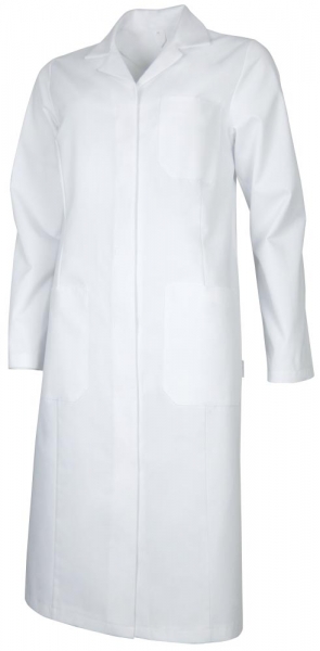 Teamdress-Jobwear-Service, Damen-Arbeits-Mantel, Berufsmantel, Labor-Kittel, Reverskragen, wei