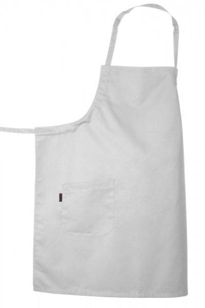 Teamdress-Jobwear-Service. Latzschrze, Gastro-Arbeits-Berufs-Schrze, mit Tunnelzug, weiss