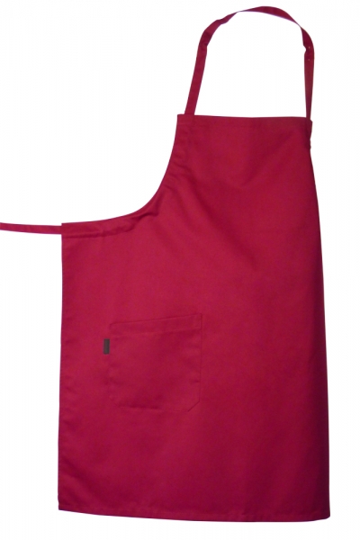 Teamdress-Jobwear-Service. Latzschrze, Gastro-Arbeits-Berufs-Schrze, mit Tunnelzug, smokeberry