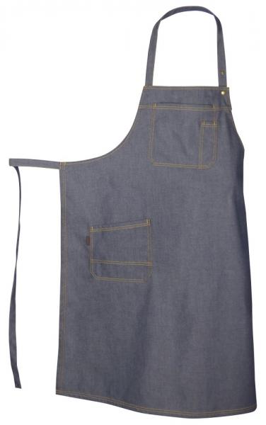 Teamdress-Jobwear-Service, Latzschrze, Gastro-Arbeits-Berufs-Schrze, Denim, jeansblau