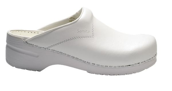 SANITA-Withe-Line, Arbeits-Sicherheits-Clogs, San Flex, offen, O1, wei