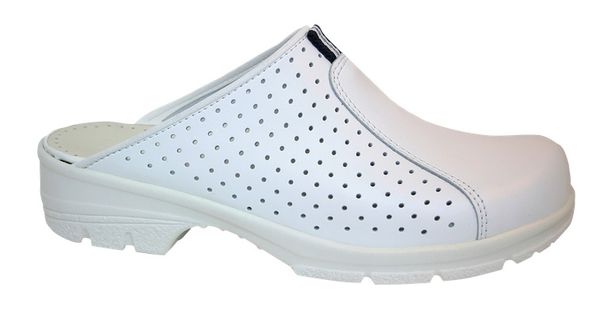 SANITA-Withe-Line, Arbeits-Sicherheits-Clogs, San Duty, mit Lochung, offen, O1, wei