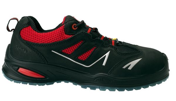SANITA-Footwear, Arbeits-Sicherheits-Schuhe, Halbschuhe, Gemstone, S1P, ESD, schwarz/rot