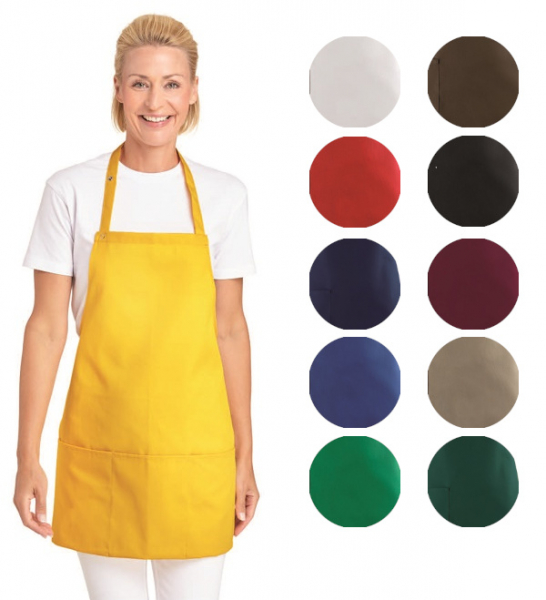 LEIBER-Jobwear, Taschen-Latzschrze, Arbeits-Berufs-Schrze, Vorbinder, ca. 215g/m, schwarz