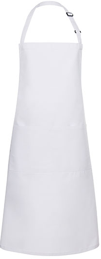 Karlowsky Latzschürze Basic mit Tasche und Schnalle 75 x 90 cm White