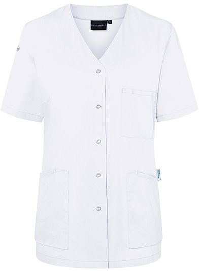 Karlowsky Kurzarm Damenkasack Essential White