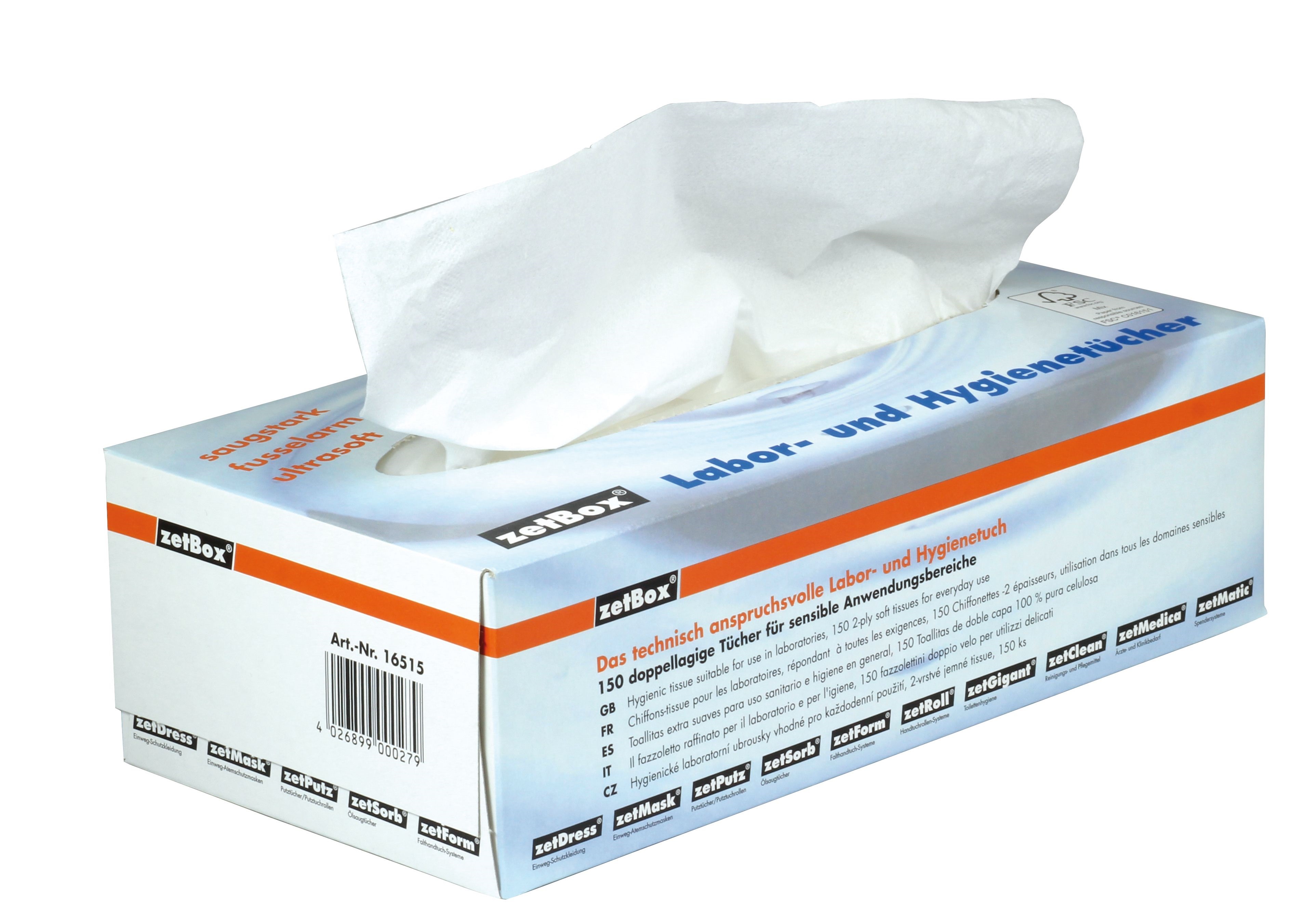 ZVG-Hygiene, Papier-Mehrzwecktücher, weiß, 2-lagig, 150 Tücher Box, VE = á 30 Boxen