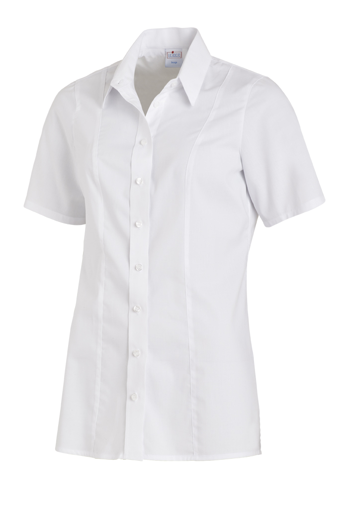 LEIBER-Jobwear, Damenbluse, Arbeits-Bluse, 1/2 Arm, weiß