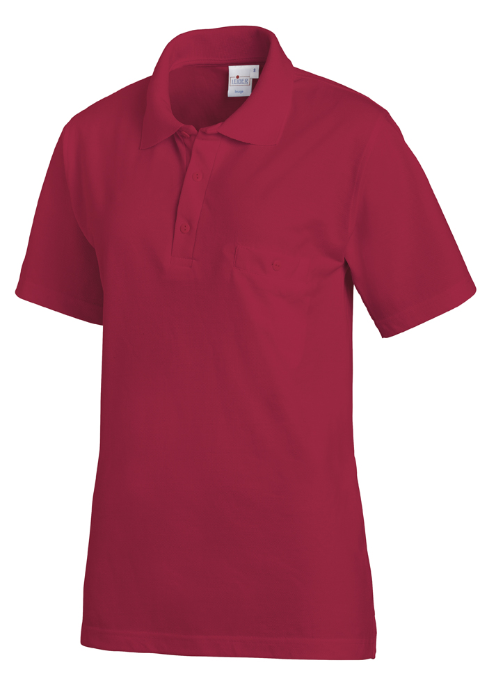 LEIBER-Jobwear, Poloshirt, Arbeits-Berufs-Shirt, 1/2 Arm, beere