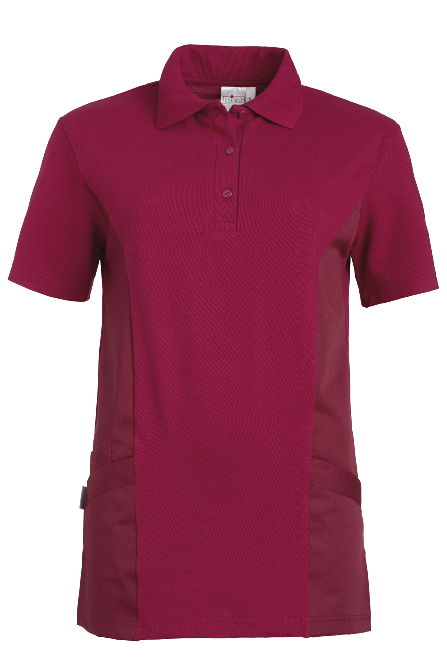 LEIBER-Jobwear, Polo-Schlupfjacke, Arbeits-Berufs-Jacke, ca. 220 g/m², beere