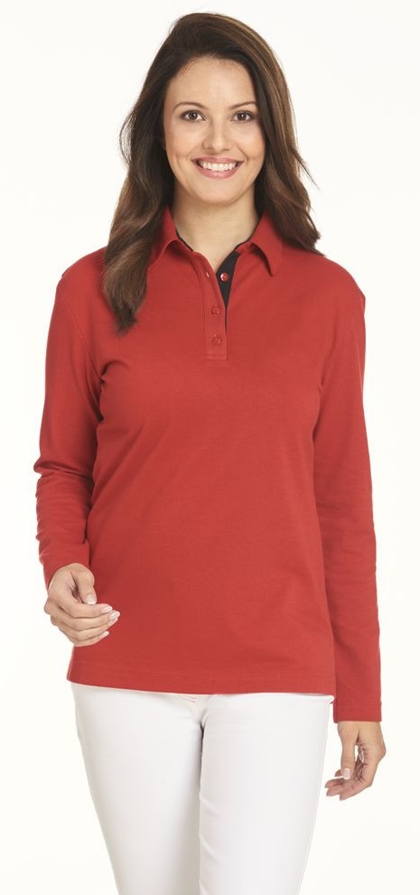 LEIBER-Jobwear, Polo-Shirt für Sie & Ihn, Arbeits-Berufs-Shirt, 1/1 Arm, ca. 220g/m², rot/schwarz
