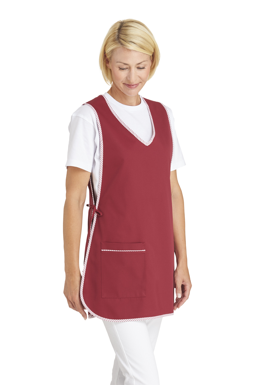 LEIBER-Jobwear, Überwurfschürze, Arbeits-Berufs-Schürze, Vorbinder, bordeaux