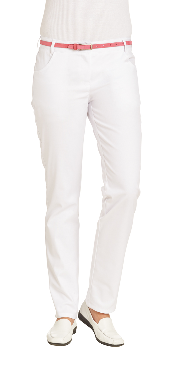 LEIBER-Jobwear, Damen-Arbeits-Berufs-Hose, Bundhose, Länge ca. 80 cm, ca. 225 g/m², weiss