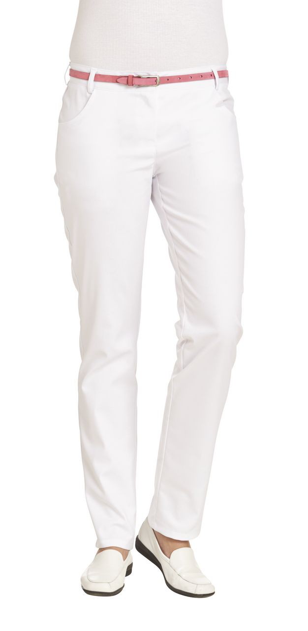 LEIBER-Jobwear, Damen-Arbeits-Berufs-Hose, Bundhose, Länge ca. 75 cm, ca. 225 g/m², weiss