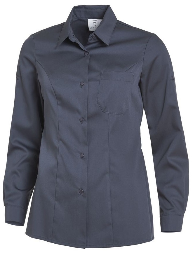 LEIBER-Jobwear, Damenbluse, Arbeits-Bluse, langarm, dunkelgrau