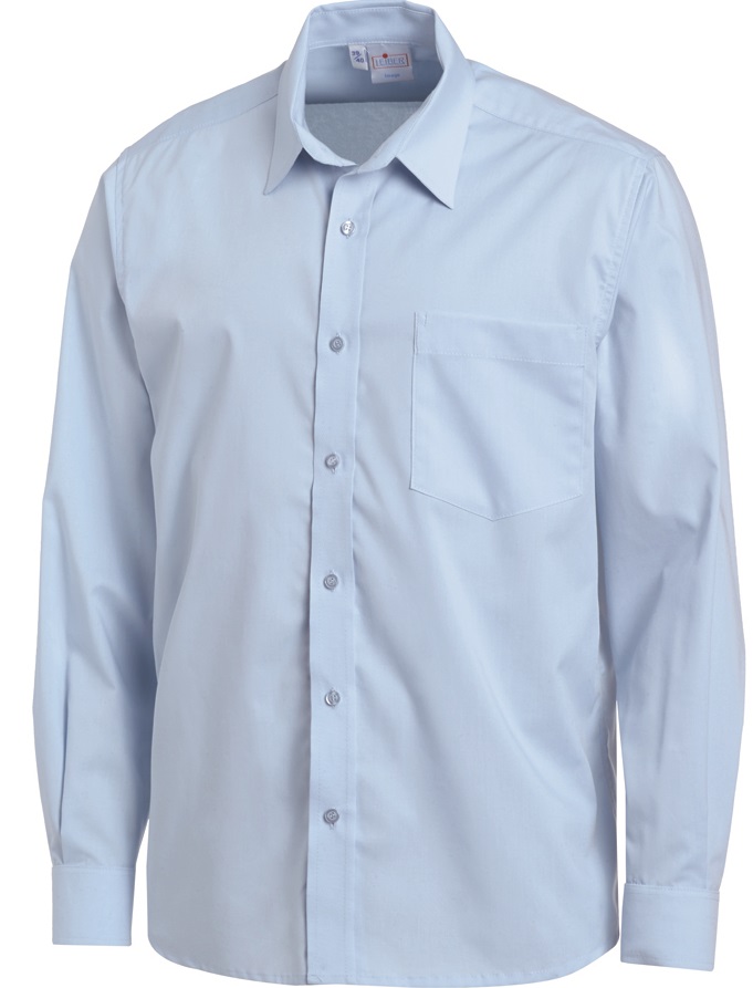LEIBER-Jobwear, Herrenhemd, Arbeits-Berufs-Hemd, ca. 125g/m², hellblau