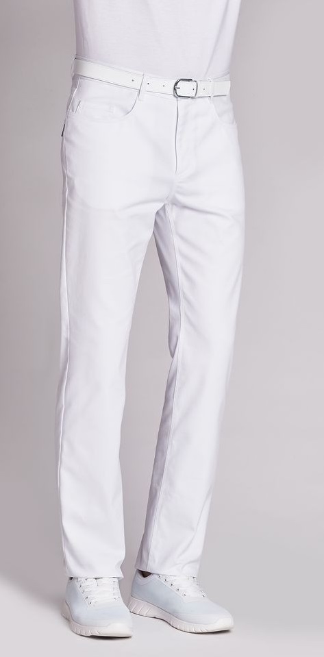 LEIBER-Jobwear, Herren-Arbeits-Berufs-Jeans, Jeanshose, weiß