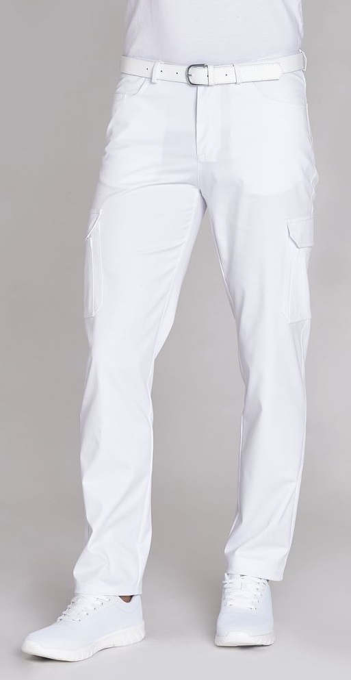LEIBER-Jobwear, Herren-Arbeits-Berufs-Hose, Bundhose, ca. 230g/m², weiß