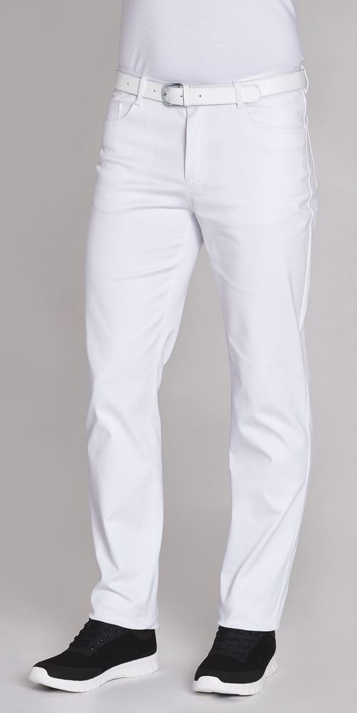LEIBER-Jobwear, Herren-Arbeits-Berufs-Hose, Bundhose, ca. 340 g/m², weiß