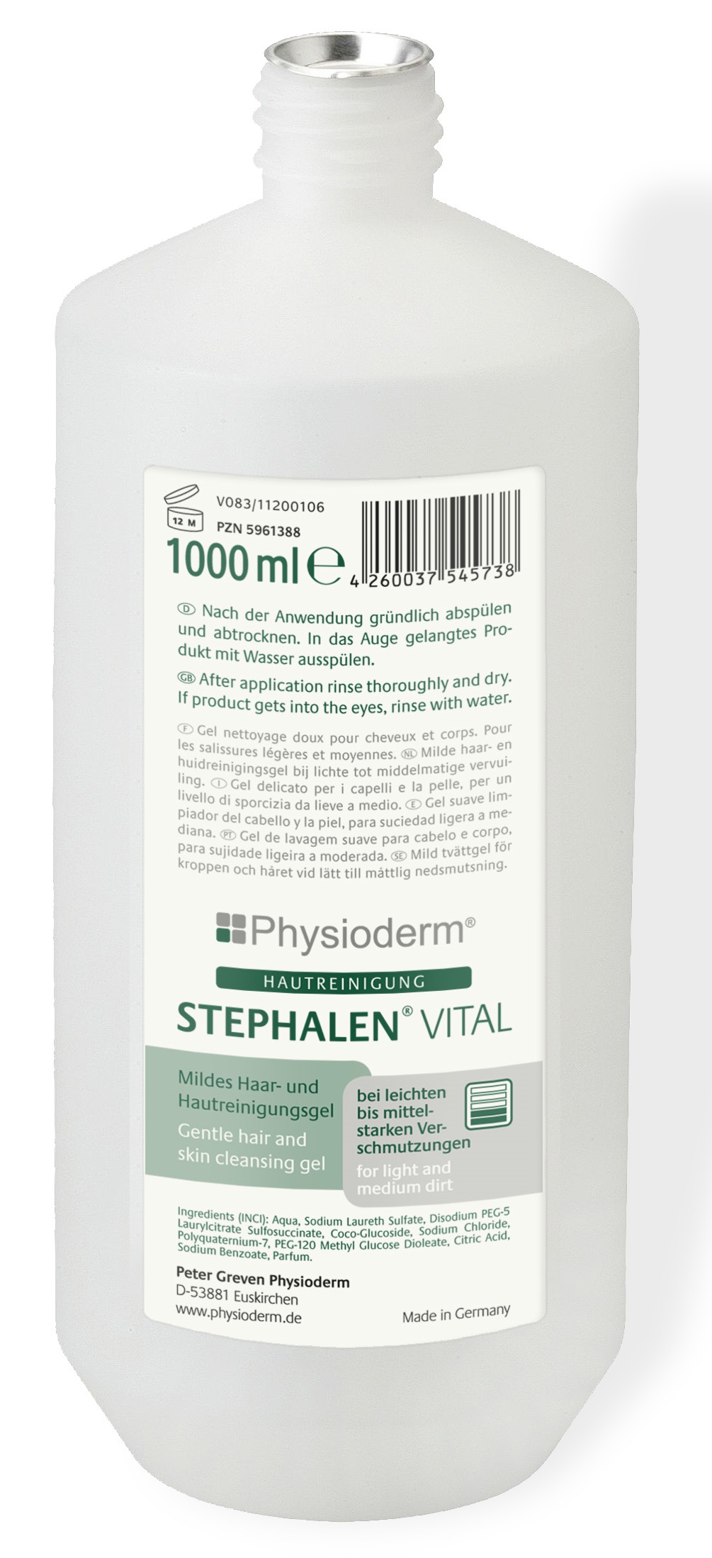 GREVEN-Hygiene, HAUTREINIGUNG, Stephalen Vital, 1000 ml Rundflasche