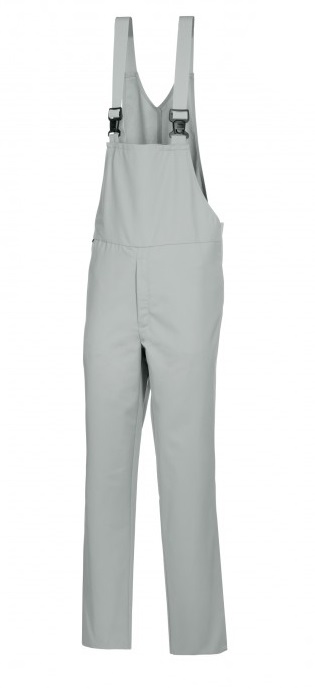 BP-Jobwear, Food-HACCP-Latzhose, Arbeits-Berufs-Hose für Sie & Ihn, ca. 245g/m², hellgrau