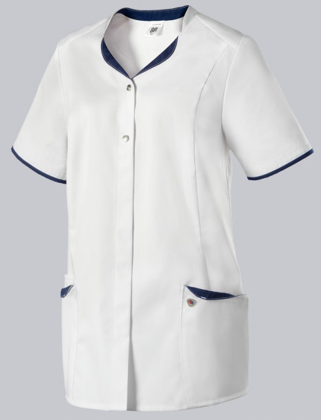 BP-Jobwear, Damenkasack, Arbeits-Berufs Kasack, weiss/nachtblau