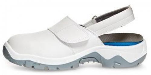 ABEBA-Withe-Line, SB-Damen- u. Herren-Sicherheits-Arbeits-Berufs-Clogs, weiß