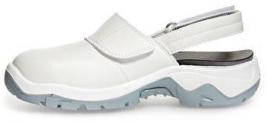 ABEBA-Withe-Line, SB-Damen- u. Herren-Arbeits-Berufs-Sicherheits-Clogs, weiß