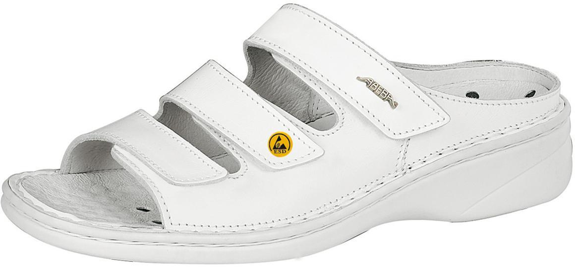 ABEBA-Withe-Line, OB-Damen-Arbeits-Berufs-Clogs, weiß