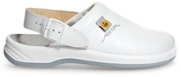 ABEBA-Withe-Line, OB-Damen- und Herren-Arbeits-Berufs-Clogs, weiß