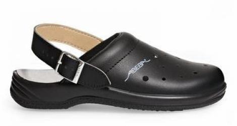 ABEBA-Footwear, OB-Damen- und Herren-Arbeits-Berufs-Clogs, schwarz