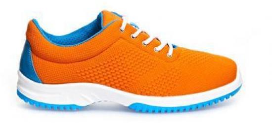 ABEBA-Footwear, UNI6-O1-Damen und Herren-Arbeits-Berufs-Schuhe, Schnürschuhe, orange