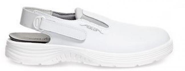 ABEBA-Withe-Line, X-LIGHT-SB-Damen-und Herren-Arbeits-Berufs-Clogs, weiß