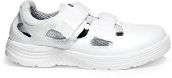 ABEBA-White-Line, X-LIGHT-S1-Damen- u. Herren-Sicherheits-Arbeits-Berufs-Sandalen, weiß