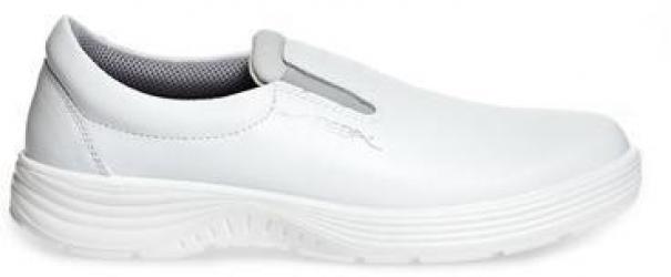 ABEBA-Withe-Line, X-LIGHT-O2-Damen-und Herren-Arbeits-Berufs-Slipper, weiß