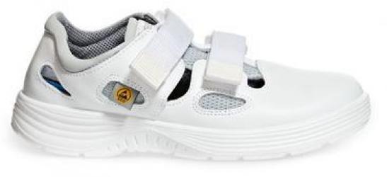 ABEBA-Withe-Line, X-LIGHT-O1-Damen-und Herren-Arbeits-Berufs-Sandalen, ESD, weiß